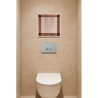 Hotbath &MORE Inbouwbox of inbouwnis - 30x30x10 - PVD - geborsteld koper