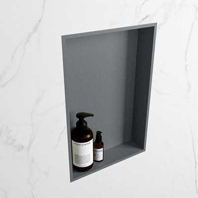 MONDIAZ EASY Niche - 44,5x29,5cm - adaptée pour encastrement ou pose en saillie - 1 compartiment - couleur Plata | Plata