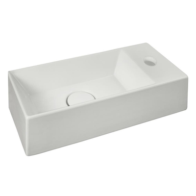 Xenz Rosa lave-mains - 20x20x11cm - céramique - 1 trou robinet - sans bonde - blanc mat