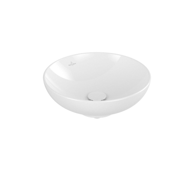 Villeroy & Boch Loop & Friends opzetwastafel - 42cm rond - zonder overloop - White Alpine (glans wit)