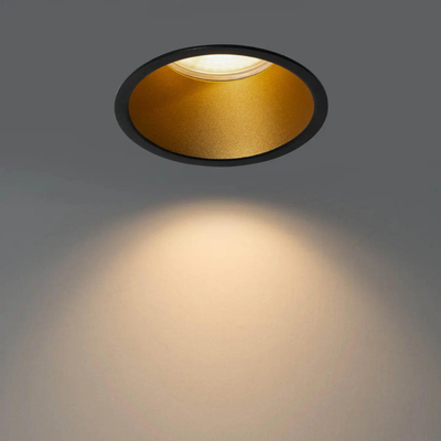 QAZQA Dept Inbouwspot - 1 spot - IP44 - Rond - Zwart