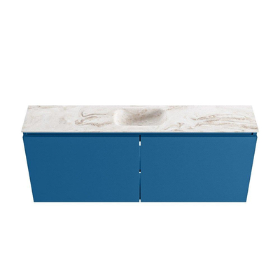 MONDIAZ TURE-DLUX 120cm toiletmeubel Jeans. EDEN wastafel Frappe positie midden. Zonder kraangat.