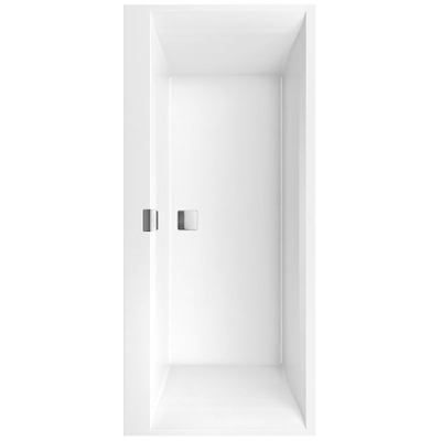 Villeroy & Boch Squaro edge 12 bad quaryl rechthoekig - 180x80x45cm - inclusief poten en afvoer /overloopcombinatie - glans wit