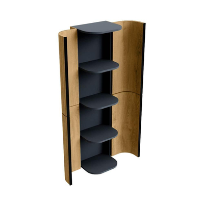 MONDIAZ KURVE 160cm kolomkast kleur Oak met 4 deuren