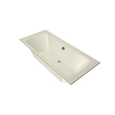 Xenz Robijn Baignoire duo - 180x80x48 - bonde Centrale - acrylique - pergamon