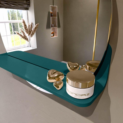 Mondiaz SPOT Miroir de salle de bains - rond 50cm - tablette de miroir - couleur Smag