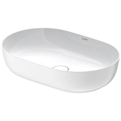 Duravit luv lavabo de comptoir 60x40cm sans trou pour robinetterie, sol blanc