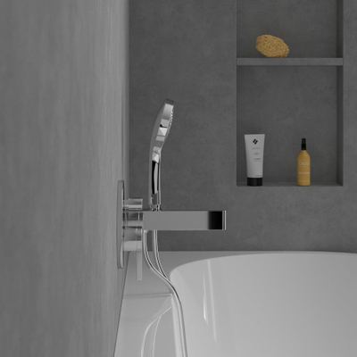 Villeroy & Boch Dawn 1 greeps inbouwkraan - met omstel - hoogglans chroom