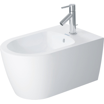 Duravit Me by starck Wandbidet - 37x57cm - met kraangat - met overloop - mat wit