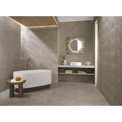 ÉCHANTILLON Terravito Elzino carreau mural et de sol - 80x80cm - rectifié - Aspect pierre naturelle - Grey mat (gris)
