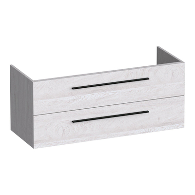 BRAUER Trust meuble sous-lavabo 120 sans poignées rapportées 2 tiroirs à fermeture douce et 1 découpe pour siphon - Forest Seashell