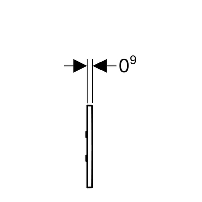 Geberit type 01 urinioir bedieningsplaat - 230V - vierkant - Alpien wit