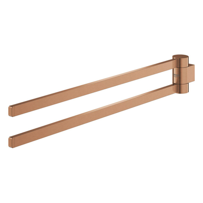GROHE Selection Porte-serviettes - 40cm - double - pivotant - brossé Warm Sunset
