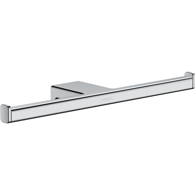 Hansgrohe AddStoris Q AddStorisclosetrolhouder dubbel - zonder klep - hoogglans chroom