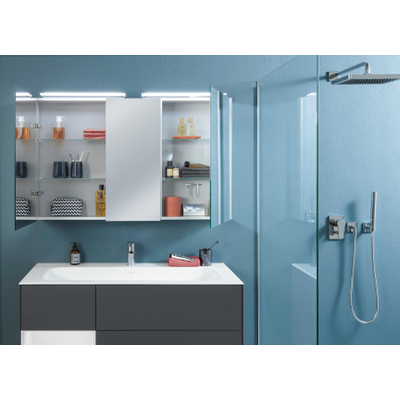 Villeroy & Boch my view one spiegelkast - 120.7x74.6cm - met 3 deuren - met led - zilver
