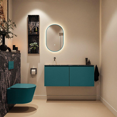 MONDIAZ TURE-DLUX Meuble WC 120 cm Smag. Lavabo EDEN Lava position gauche. Sans trou de robinet.