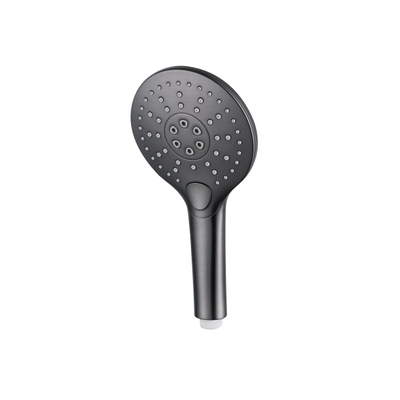 FortiFura Calvi Robinet de baignoire thermostatique avec douchette ronde, support et flexible métal Gunmetal PVD