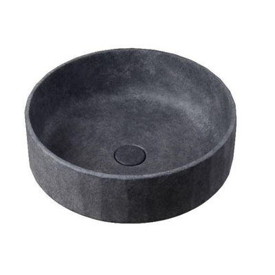Ideavit Lixir Vasque à poser 42x15cm ronde béton aspect béton dark grey