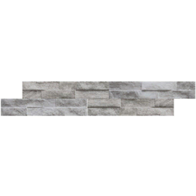 Kerabo carreau de mur gris roche 7,5x38,5 cm aspect pierre naturelle gris mat