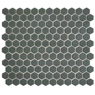 The Mosaic Factory Hexagon - Carrelage mosaïque - 26x30cm - carrelage mural et sol - Hexagonal - porcelaine - Camo Green