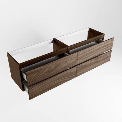 Mondiaz VICA badmeubel onderkast - 180x50x45cm - 4 lades - Dubbele uitsparing - Mocha