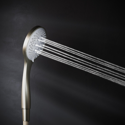 Hotbath Mate Handdouche - met 3 standen - 23cm - diameter 10cm kunststof - kunststof - geborsteld nikkel (RVS)