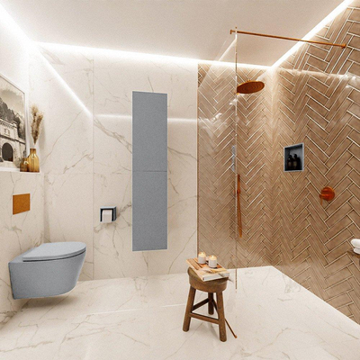 MONDIAZ BEAM Armoire colonne - 160cm - 2 portes - Plata