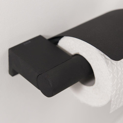 Tiger Bold Porte-papier toilette avec couvercle noir