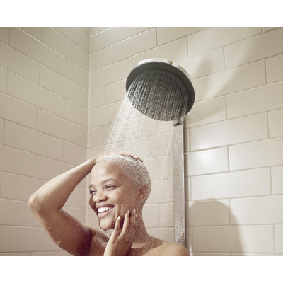 Hansgrohe Pulsify colonne de douche 26cm 2jets tablette 40cm noir mat