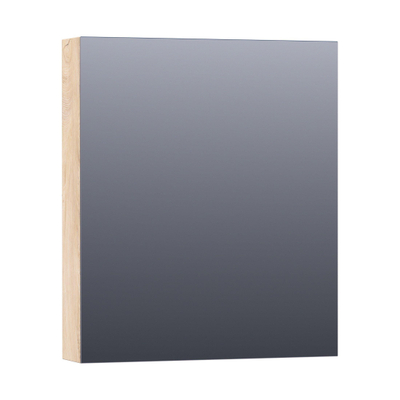 BRAUER Impress Deluxe spiegelkast – 59x70x15 cm – directe LED – linksdraaiende – Forest Wheat