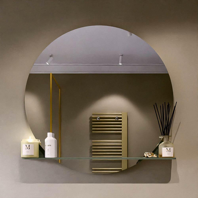 Mondiaz SPOT Miroir de salle de bain - rond 100cm - plan de couverture miroir - couleur Armée