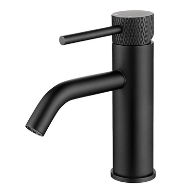 Wiesbaden Ribbd Mitigeur lavabo avec coldstart noir mat