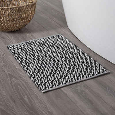 Sealskin Trellis Badmat Katoen 60x90 cm Zwart