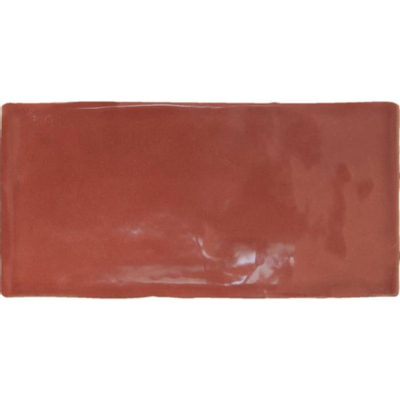 Terravito Galeno wandtegel - 7.5x15cm - 8.5mm - Rechthoek - Rood glans