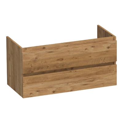 BRAUER Joy wastafelonderkast - 100x46x50cm - 2 softclose lades - greeploos - 1 sifon uitsparing - Chateau