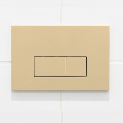 QeramiQ Push Bedieningsplaat - voor Geberit UP320 inbouwreservoir - dualflush - rechthoekige knoppen - kunststof beige TWEEDEKANS
