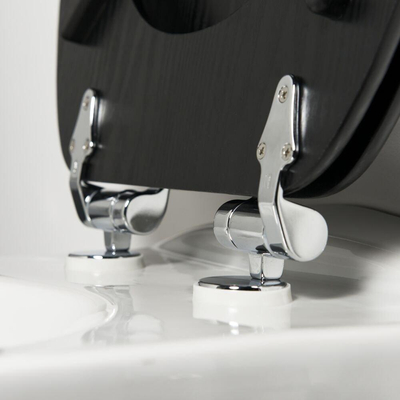 Tiger Abattant de toilette Blackwash Softclose MDF Noir 37.5x5.5x43cm