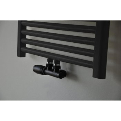 Riko set thermostatisch onderblok haaks-links mat zwart OUTLETSTORE
