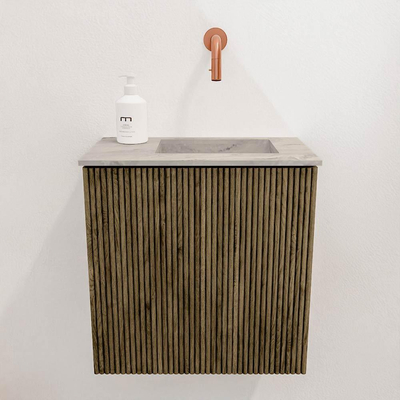 Mondiaz JOYA-DLUX Meuble de toilette 40cm - couleur Dusk - Vasque FAYE position Droite Sans trou de robinet couleur Glace