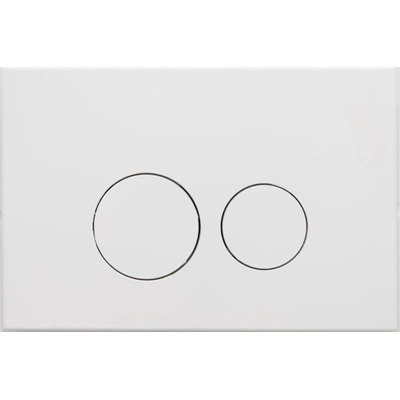 QeramiQ Dely Pack WC - 36.3x51.7cm - à fond creux - sans bride - réservoir encastrable Geberit UP320 - abattant frein de chute - plaque de déclenchement blanc mat - boutons ronds - blanc brillant