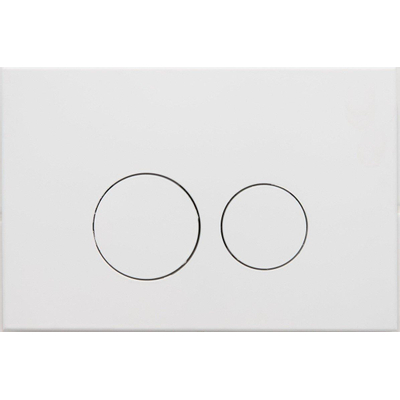 QeramiQ Dely Swirl Toiletset - 36.3x51.7cm - Geberit UP320 Burda inbouwreservoir - 35mm zitting - mat witte metalen bedieningsplaat - ronde knoppen - wit glans