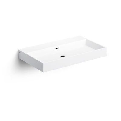 Clou Wash Me wastafel 70x42cm zonder plug aluite Wit mat