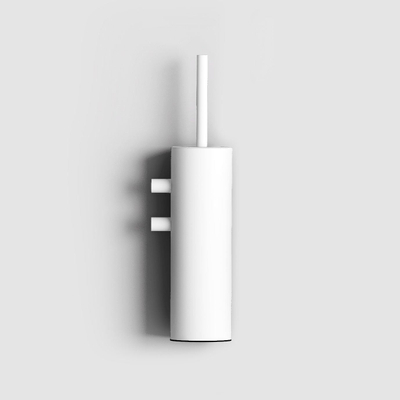 Clou Sjokker ensemble porte-balai de toilette 8x37.2cm modèle mural Blanc mat