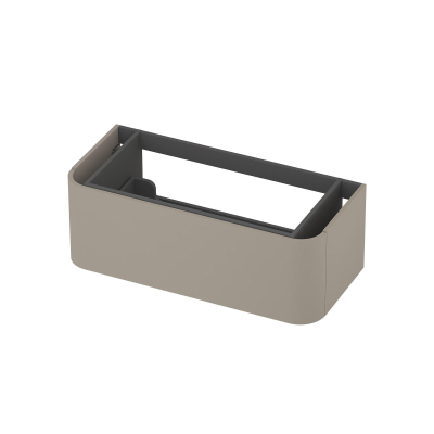 INK Concept R Wastafelonderkast - 100x45x35cm - 1 lade - opliggende grepen - afgeronde hoeken - MDF lak - mat creme cotton