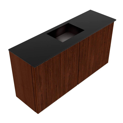 Mondiaz JOYA 80cm meuble de toilette - couleur Ruby - Lavabo FAYE position Milieu Sans trou de robinet couleur Urban.