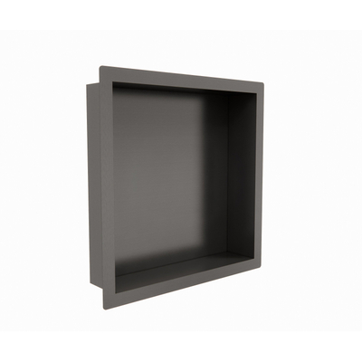 Fortifura Galeria Inbouwnis - 30x30x7cm - PVD - geborsteld gunmetal (antraciet)
