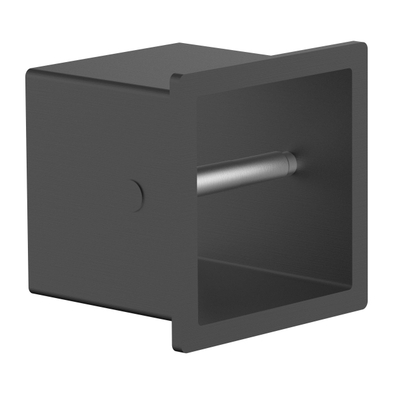 Fortifura Calvi Toiletrolhouder - inbouw - 17.3x17.3x15.3cm - PVD - geborsteld gunmetal (antraciet)
