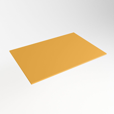 Mondiaz TOP 23 Plan de dessus - 50x23,5x0,9cm - adapté pour plaque de recouvrement - Solid surface - Ocre