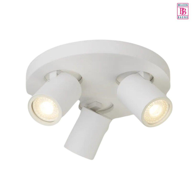 Bellezza Bagno Plafond/wandlamp - LED - mat wit ronde plaat