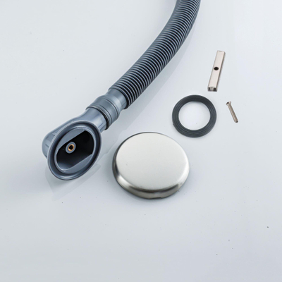 Fortifura Calvi combinaison de vidage de baignoire avec bonde clic-clac Brossé inox PVD (inox)